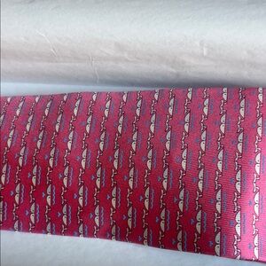 Salvatore Ferragamo Pink Whale Motif Tie
